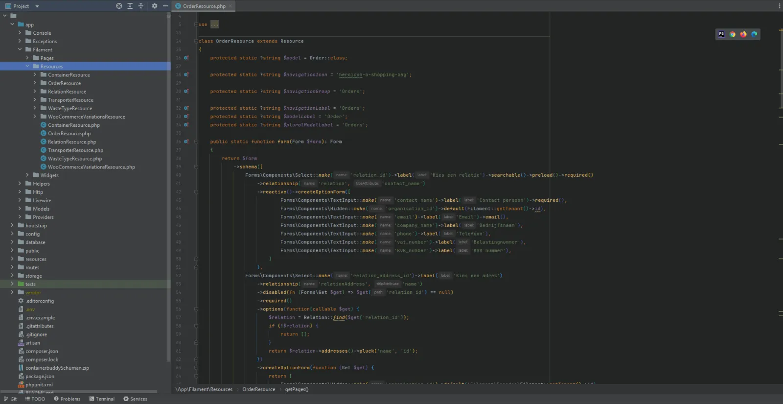 Maatwerk webapplicatie, gebouwd door Vimonto